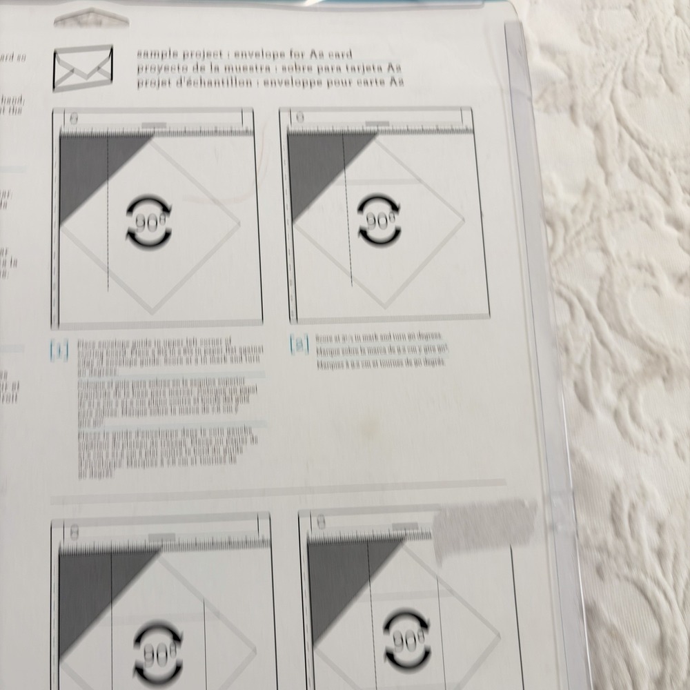 Martha Stewart Scoring Board Tool 3 Piece 12x12 Crafts Folding Envelopes EUC - Picture 7 of 8